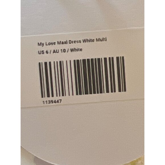 Princess Polly My Love White‎ Multi Floral Maxi Dress Crisscross Back Size 6 NWT - Picture 5 of 12